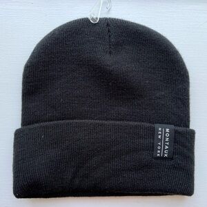 Montauk New York Cuffed Beanie Hat Unisex | Black